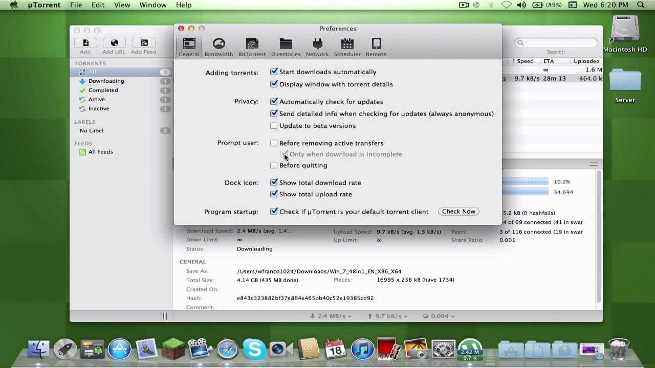 utorrent not downloading torrents on mac